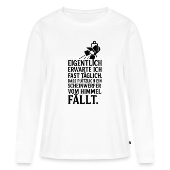 scheinwerfer vom himmel  - Frauen Premium Bio Langarmshirt - Weiß - Vorne - Julia (174cm)