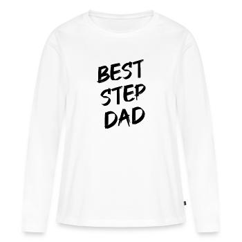 Best Step Dad - Frauen Premium Bio Langarmshirt - Weiß - Vorne - Julia (174cm)