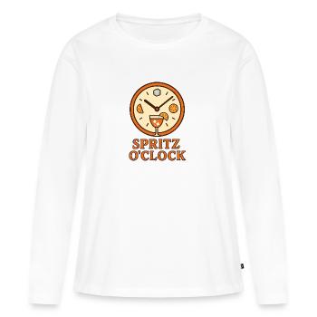 Spritz O’Clock - Frauen Premium Bio Langarmshirt - Weiß - Vorne - Julia (174cm)