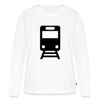 Zug - Frauen Premium Bio Langarmshirt - Weiß - Vorne - Julia (174cm)