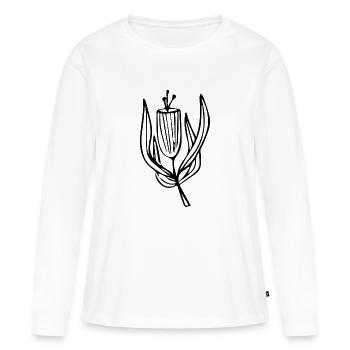 Flower Flower Plant - Women's Premium Organic Long Sleeve Shirt - white - Front - Julia (174cm)