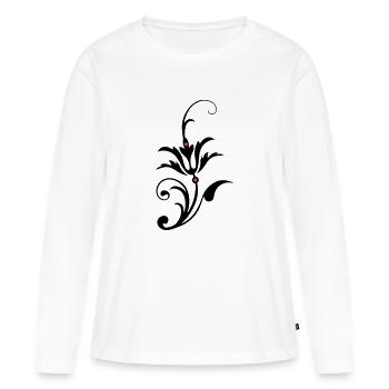 Tribal Silenzium Trio Violoncelle Violon Steicher Musique - T-shirt manches longues Premium bio Femme - blanc - Devant - Julia (174cm)