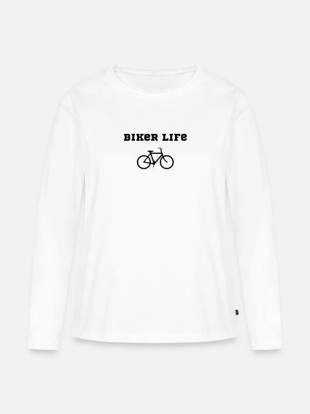 Biking - Frauen Premium Bio Langarmshirt - Weiß
