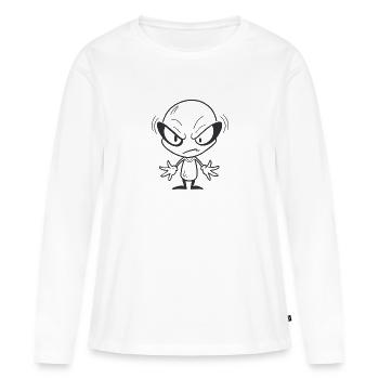 Alien - T-shirt manches longues Premium bio Femme - blanc - Devant - Julia (174cm)