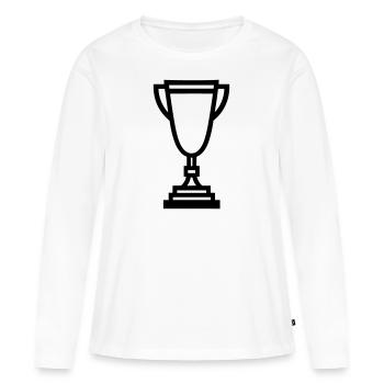trophée - T-shirt manches longues Premium bio Femme - blanc - Devant - Julia (174cm)
