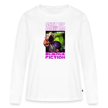 science-fiction - T-shirt manches longues Premium bio Femme - blanc - Devant - Julia (174cm)