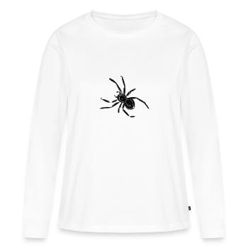 Araignée - T-shirt manches longues Premium bio Femme - blanc - Devant - Julia (174cm)