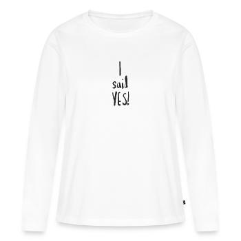 J'ai dit oui! - T-shirt manches longues Premium bio Femme - blanc - Devant - Julia (174cm)