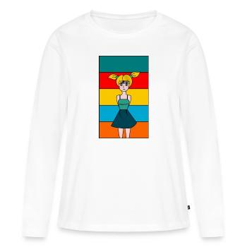 WIFE. DAUGHTER. ADOLESCENT. WOMEN'S DAY - Women's Premium Organic Long Sleeve Shirt - white - Front - Julia (174cm)