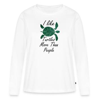 Turtles turtle - Women's Premium Organic Long Sleeve Shirt - white - Front - Julia (174cm)