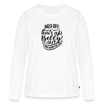 Soutien-gorge du ventre dehors Ventre Dehors Enceinte Enceinte - T-shirt manches longues Premium bio Femme - blanc - Devant - Julia (174cm)