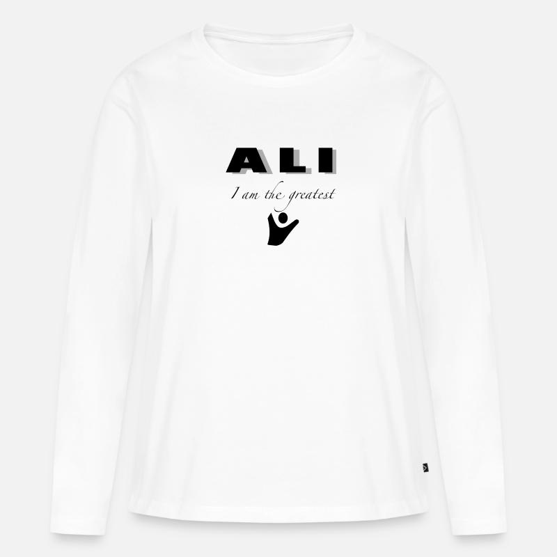 Muhammad ali - Frauen Premium Bio Langarmshirt - Weiß