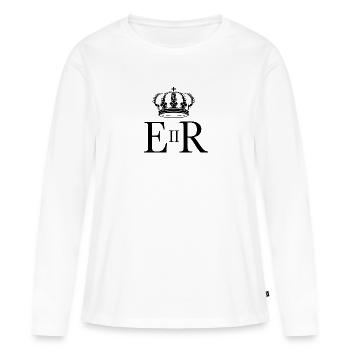 La reine Elizabeth II - T-shirt manches longues Premium bio Femme - blanc - Devant - Julia (174cm)