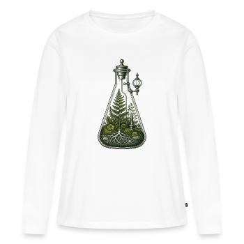 Illustration scientifique du terrarium en gobelet botanique - T-shirt manches longues Premium bio Femme - blanc - Devant - Julia (174cm)