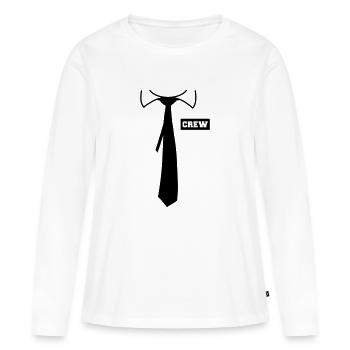 Crew - T-shirt manches longues Premium bio Femme - blanc - Devant - Julia (174cm)