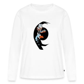 Geist - Frauen Premium Bio Langarmshirt - Weiß - Vorne - Julia (174cm)