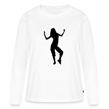 dancing - T-shirt manches longues Premium bio Femme - blanc - Devant - Julia (174cm)