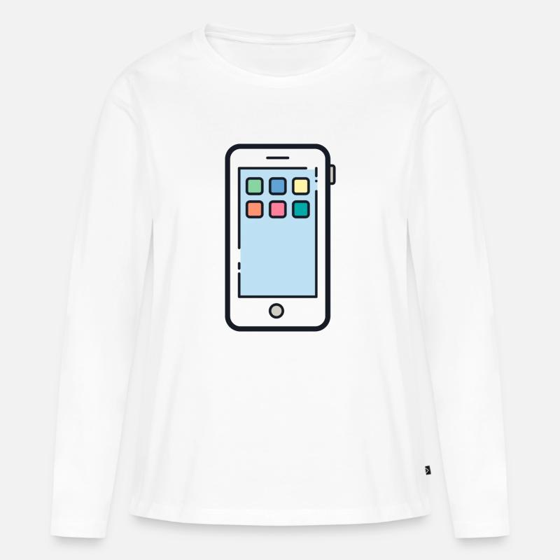 cellular - Women's Premium Organic Long Sleeve Shirt - white
