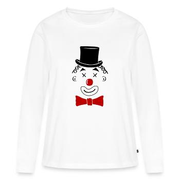clown - Frauen Premium Bio Langarmshirt - Weiß - Vorne - Julia (174cm)