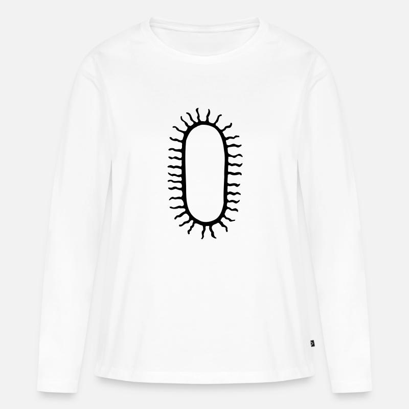 bacteria_1 - Frauen Premium Bio Langarmshirt - Weiß