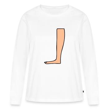 Leg Heiroglyph - Women's Premium Organic Long Sleeve Shirt - white - Front - Julia (174cm)