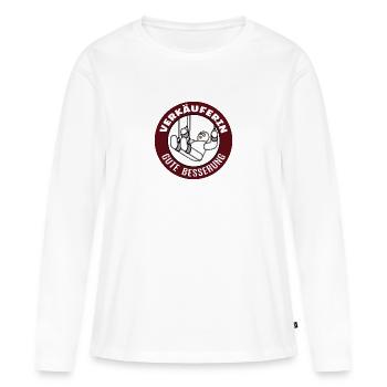 Gute Besserung Verkäuferin Alles Gute Gesundheit - Frauen Premium Bio Langarmshirt - Weiß - Vorne - Julia (174cm)