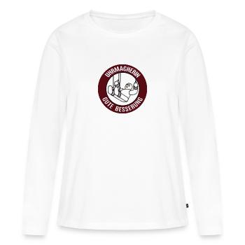 Gute Besserung Uhrmacherin Alles Gute Gesundheit - Frauen Premium Bio Langarmshirt - Weiß - Vorne - Julia (174cm)