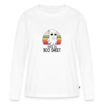 This Is Boo Sheet - Women's Premium Organic Long Sleeve Shirt - white - Front - Julia (174cm)