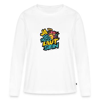 Il doit s’agir d’une batterie bruyante - T-shirt manches longues Premium bio Femme - blanc - Devant - Julia (174cm)