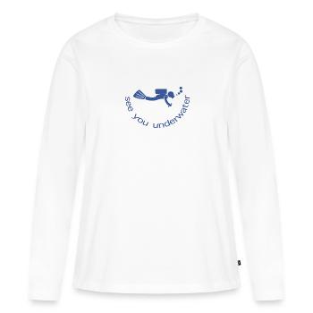 see you underwater - Frauen Premium Bio Langarmshirt - Weiß - Vorne - Julia (174cm)