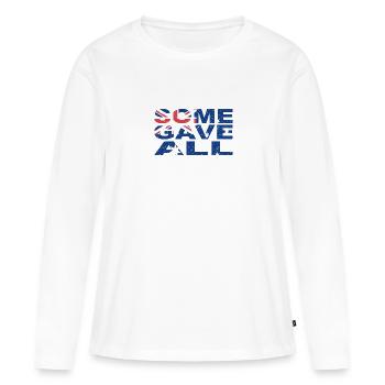 CERTAINS ONT TOUT DONNÉ - T-shirt manches longues Premium bio Femme - blanc - Devant - Julia (174cm)