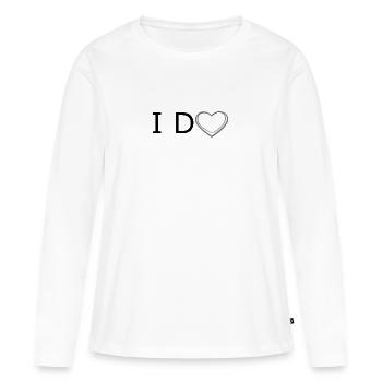 Je fais - T-shirt manches longues Premium bio Femme - blanc - Devant - Julia (174cm)
