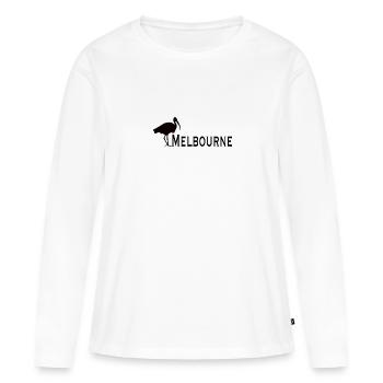 Poulet poubelle Melbourne - T-shirt manches longues Premium bio Femme - blanc - Devant - Julia (174cm)