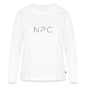 PNJ - Parole jeunesse - T-shirt manches longues Premium bio Femme - blanc - Devant - Julia (174cm)