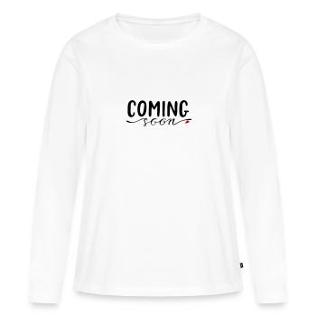 Baby Coming Soon Kommt bald Schwanger Pregnant - Frauen Premium Bio Langarmshirt - Weiß - Vorne - Julia (174cm)