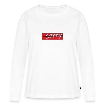 Pas de mal - T-shirt manches longues Premium bio Femme - blanc - Devant - Julia (174cm)