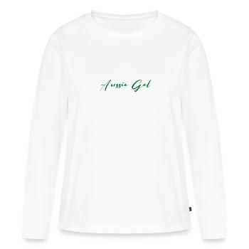 Aussie Gal - Women's Premium Organic Long Sleeve Shirt - white - Front - Julia (174cm)