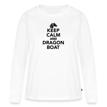 Drachenboot - Frauen Premium Bio Langarmshirt - Weiß - Vorne - Julia (174cm)