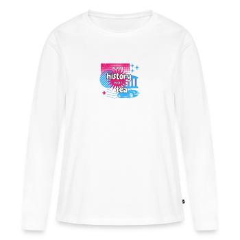 Make History not Tea - Women's Premium Organic Long Sleeve Shirt - white - Front - Julia (174cm)