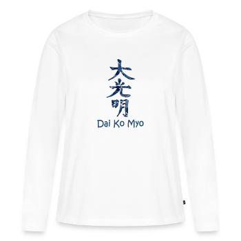dai ko myo ebru 12 - T-shirt manches longues Premium bio Femme - blanc - Devant - Julia (174cm)
