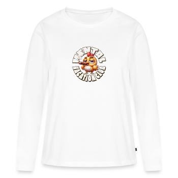 Santé mentale - T-shirt manches longues Premium bio Femme - blanc - Devant - Julia (174cm)