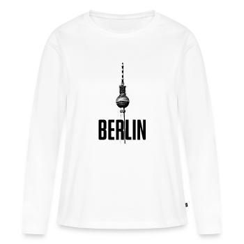 Tour de télévision Berlin - T-shirt manches longues Premium bio Femme - blanc - Devant - Julia (174cm)