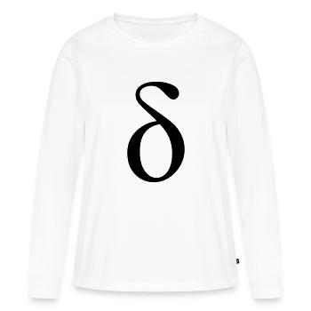 delta grec de lettre - T-shirt manches longues Premium bio Femme - blanc - Devant - Julia (174cm)