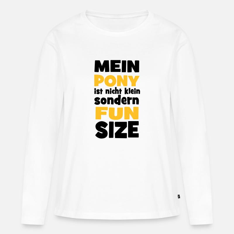 Pony - Frauen Premium Bio Langarmshirt - Weiß