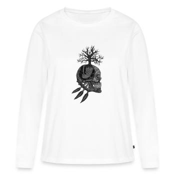 Hibernation - T-shirt manches longues Premium bio Femme - blanc - Devant - Julia (174cm)