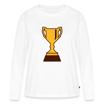 Coupe - T-shirt manches longues Premium bio Femme - blanc - Devant - Julia (174cm)