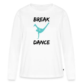 Breakdancer bboy - T-shirt manches longues Premium bio Femme - blanc - Devant - Julia (174cm)