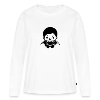 Vampire - T-shirt manches longues Premium bio Femme - blanc - Devant - Julia (174cm)