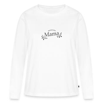Werdende Mama - Frauen Premium Bio Langarmshirt - Weiß - Vorne - Julia (174cm)