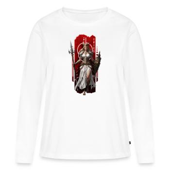 Frigg, souverain d’Asgard - T-shirt manches longues Premium bio Femme - blanc - Devant - Julia (174cm)